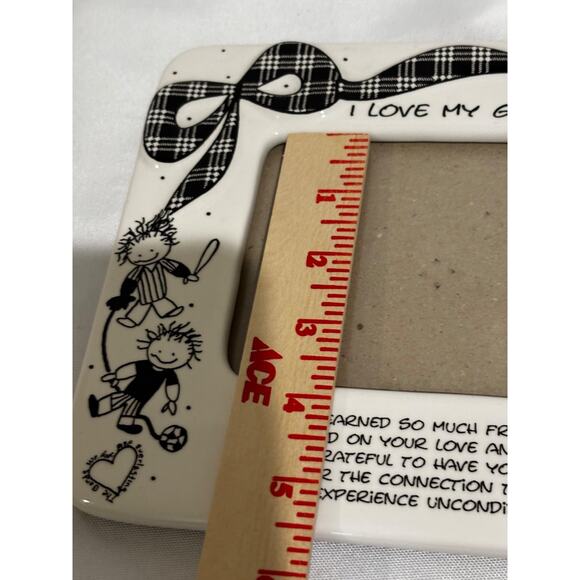 Vintage I love my Grandma Picture Frame Poem Sentiment Children 4" x 6" pottery - Picture 11 of 11